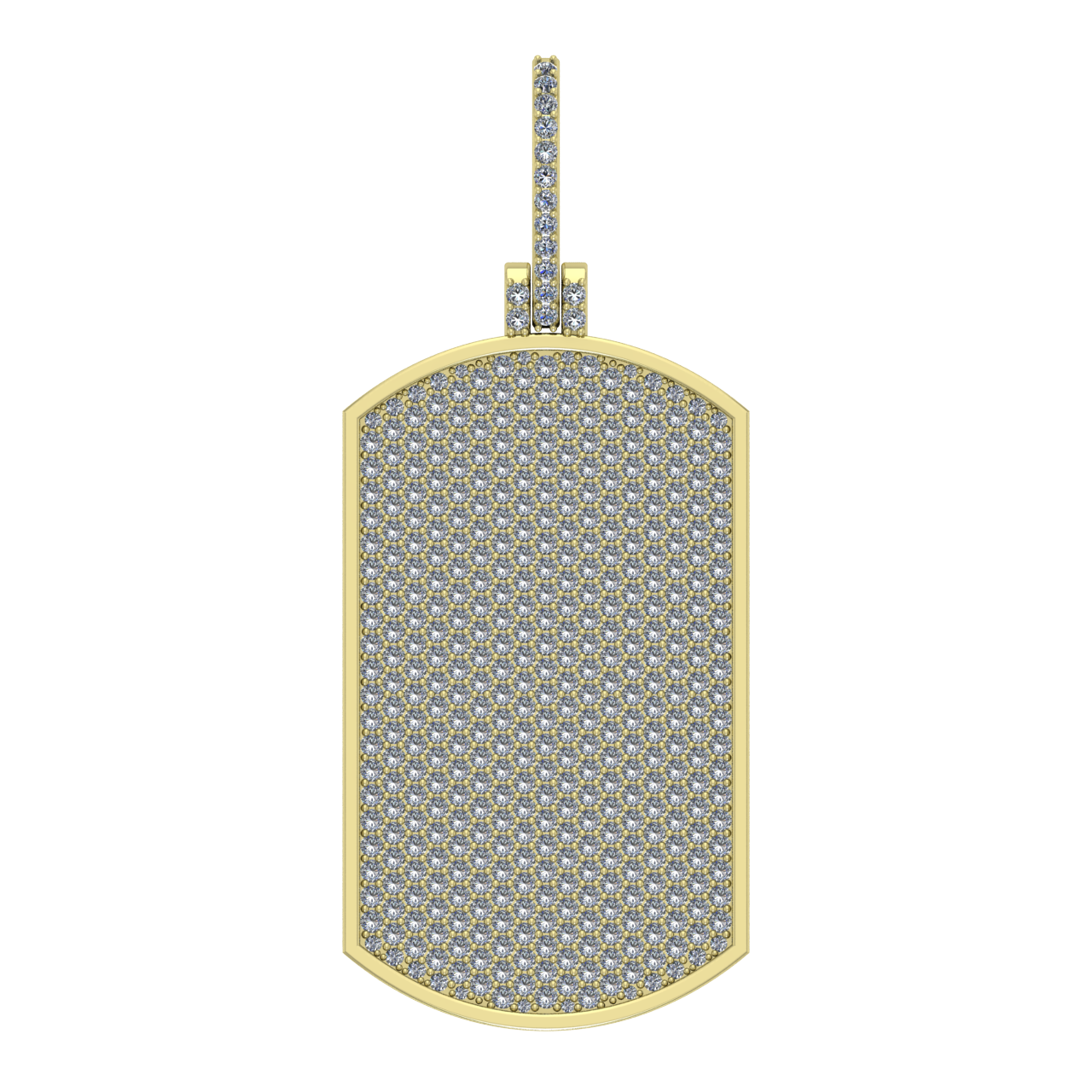 HIP-HOP DOG TAG DIAMONDS PENDANT